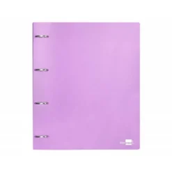 CARPETA 4 ANILLAS 40 MM LIDERPAPEL DIN A4 COLOR ROSA POLIPROPILENO