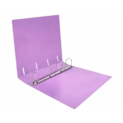 CARPETA 4 ANILLAS 40 MM LIDERPAPEL DIN A4 COLOR ROSA POLIPROPILENO
