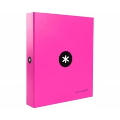 Carpeta 4 anillas 40 mm Liderpapel Antartik A4 color rosa carton forrado