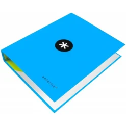 Carpeta 4 anillas 40mm Liderpapel Antartik A4 color azul carton forrado