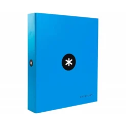 Carpeta 4 anillas 40mm Liderpapel Antartik A4 color azul carton forrado
