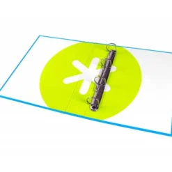 Carpeta 4 anillas 40mm Liderpapel Antartik A4 color azul carton forrado