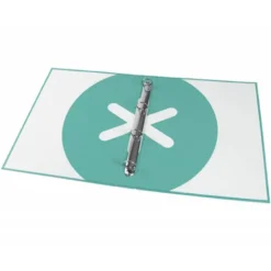 Carpeta Antartik 4 anillas DIN A4 Carton forrado Color Menta