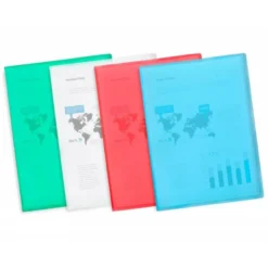 Carpeta Beautone escaparate transparente con 20 fundas fijas Din a4