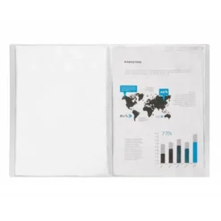 Carpeta Beautone escaparate transparente con 20 fundas fijas Din a4