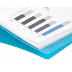 Carpeta Beautone escaparate azul 10 fundas fijas Din a4