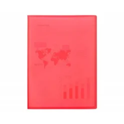Carpeta Beautone escaparate rojo con 30 fundas fijas Din a4
