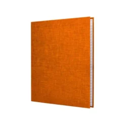Carpeta carton forrado 4 anillas Liderpapel Paper Coat lomo 40 mm folio naranja