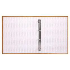 Carpeta carton forrado 4 anillas Liderpapel Paper Coat lomo 40 mm folio naranja