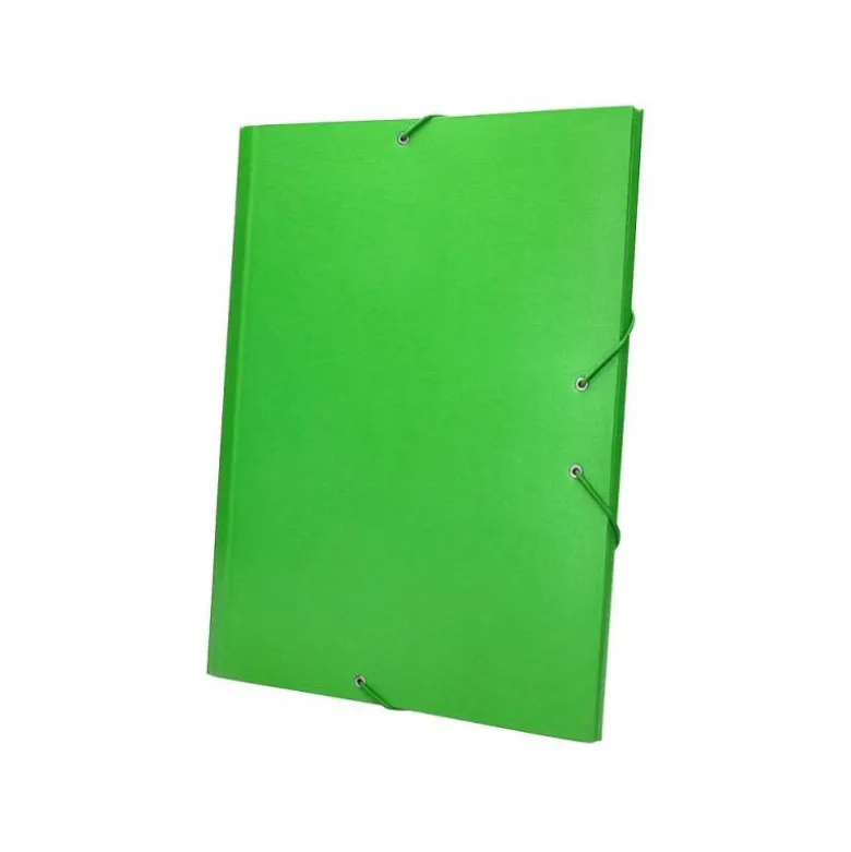 Carpeta clasificadora carton gomas Paper Coat Liderpapel verde