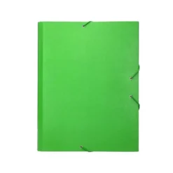 Carpeta clasificadora carton gomas Paper Coat Liderpapel verde