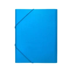 Carpeta clasificadora carton gomas Paper Coat Liderpapel celeste