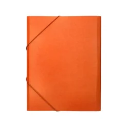 Carpeta clasificadora carton gomas Paper Coat Liderpapel naranja