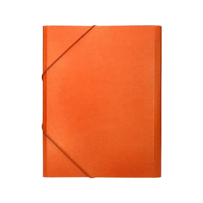Carpeta clasificadora carton gomas Paper Coat Liderpapel naranja