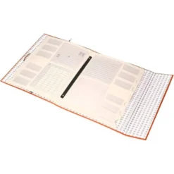 Carpeta clasificadora carton gomas Paper Coat Liderpapel naranja