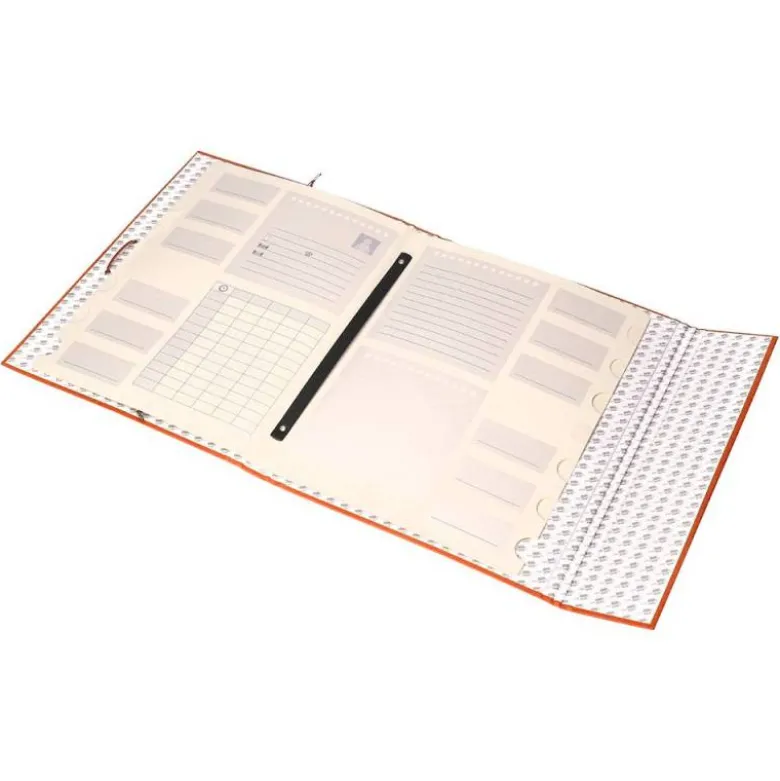 Carpeta clasificadora carton gomas Paper Coat Liderpapel naranja
