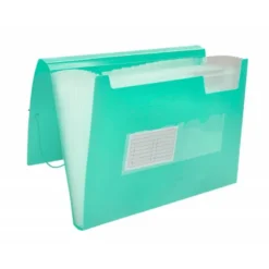 Carpeta clasificadora fuelle Liderpapel DIN A4 poliporpileno 13 departamentos color verde