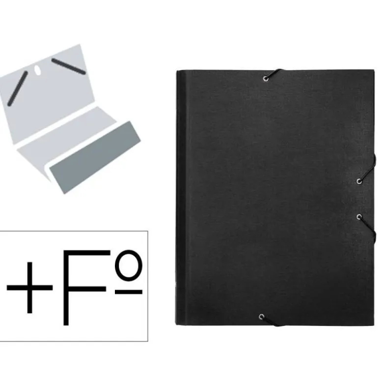 Carpeta clasificadora Paper Coat Liderpapel folio negro