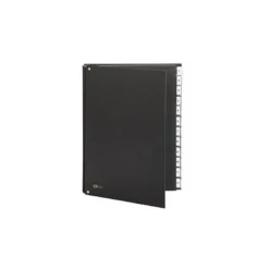 Carpeta Clasificadora Pardo DIN A4+ Carton Compacto con Fuelle 12 departamentos Negro