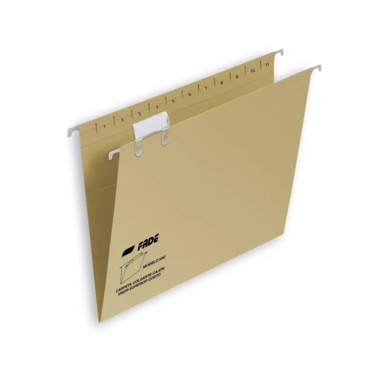 Carpeta colgante Hamelin folio prolongado visor superior kraft eco naranja amarillo