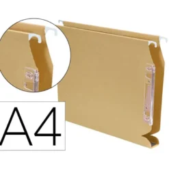 Carpeta colgante marca Gio A4 visor lateral kraft
