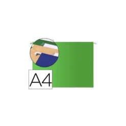 Carpeta colgante marca Liderpapel A4 Kraft Verde