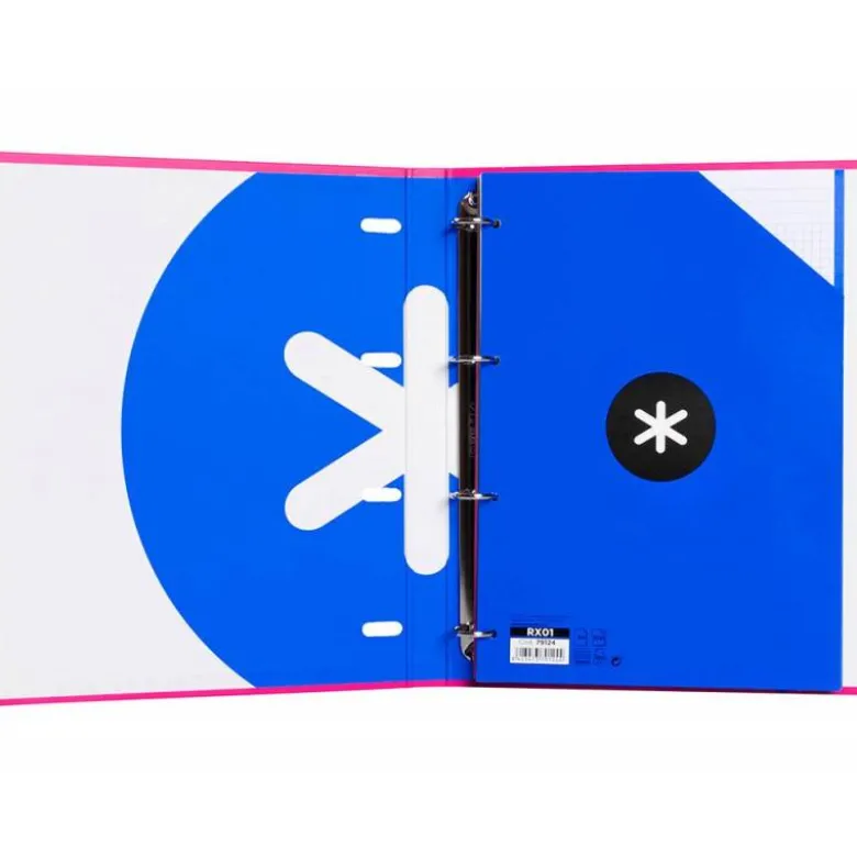 Carpeta con recambio Antartik A4 4 anillas 25 mm de Carton forrado color rosa