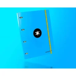 Carpeta con recambio Antartik A4 4 anillas 25 mm de Carton forrado color azul