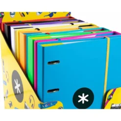 Carpeta con recambio Antartik A4 4 anillas 25 mm de Carton forrado Colores surtidos