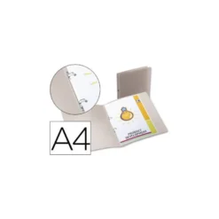 Carpeta de 2 anillas Beautone polipropileno lomo 17 mm transparente