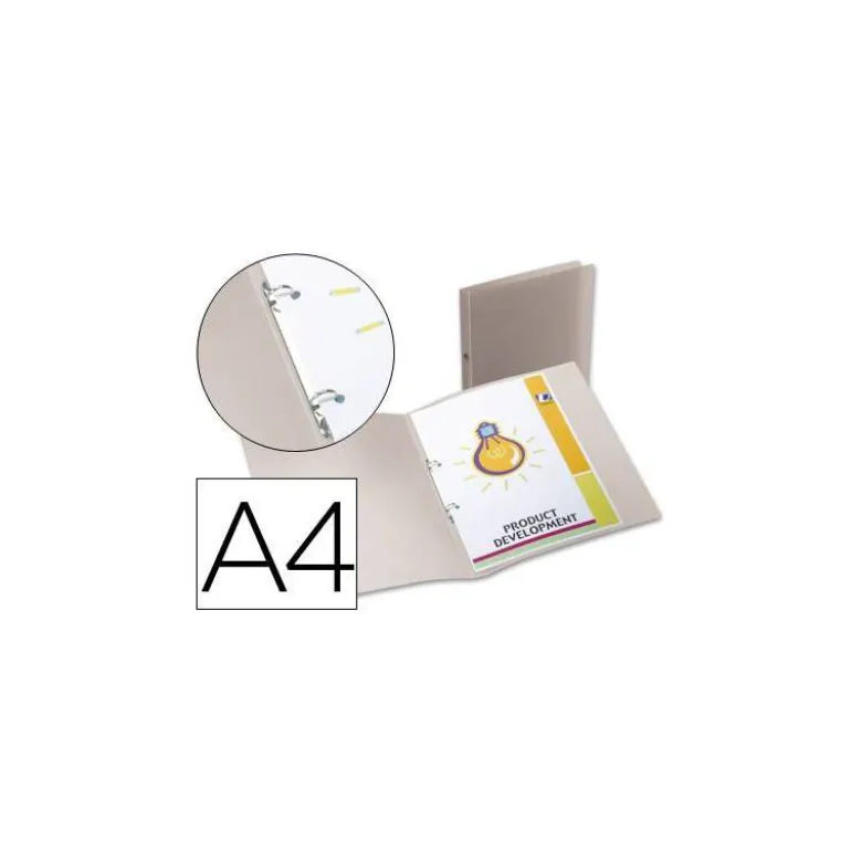 Carpeta de 2 anillas Beautone polipropileno lomo 17 mm transparente