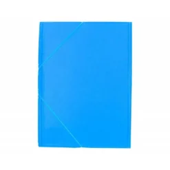 Carpeta de gomas Liderpapel color celeste folio