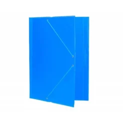 Carpeta de gomas Liderpapel color celeste folio