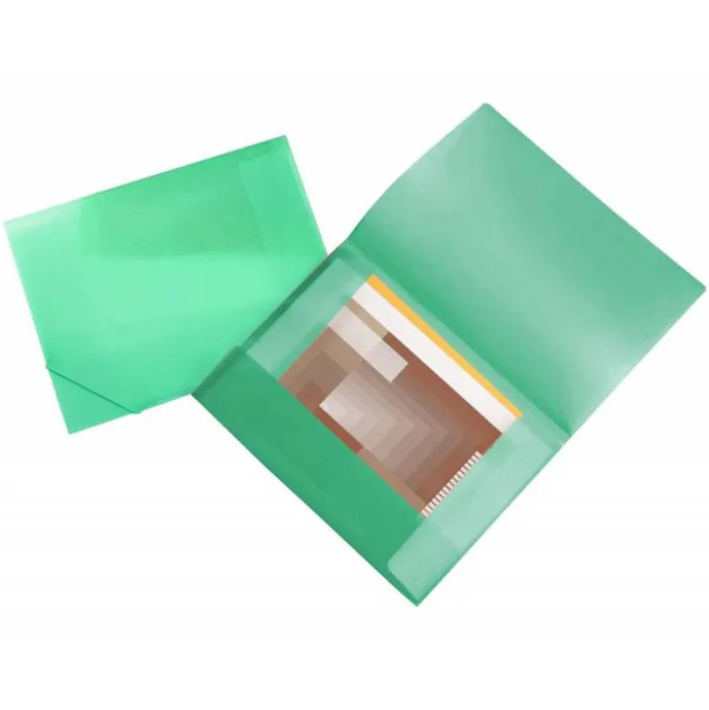 Carpeta de gomas lomo flexible con solapas Liderpapel Din A3 color verde