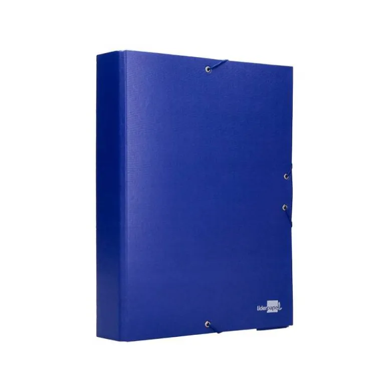 Carpeta de proyectos Liderpapel de carton con gomas Paper Coat lomo 90 mm azul