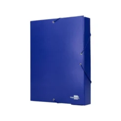 Carpeta de proyectos Liderpapel de carton con gomas Paper Coat lomo 90 mm azul