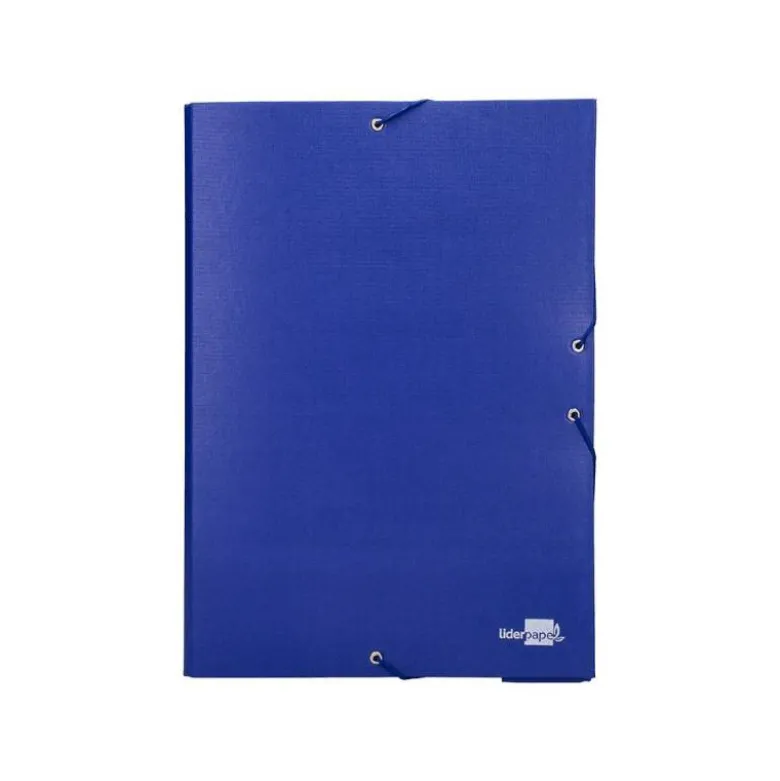 Carpeta de proyectos Liderpapel de carton con gomas Paper Coat lomo 90 mm azul