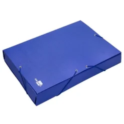 Carpeta de proyectos Liderpapel de carton con gomas Paper Coat lomo 90 mm azul