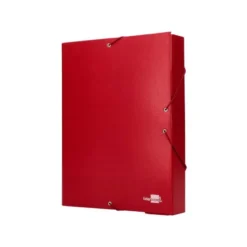 Carpeta de proyectos Liderpapel de carton con gomas Paper Coat lomo 90 mm rojo