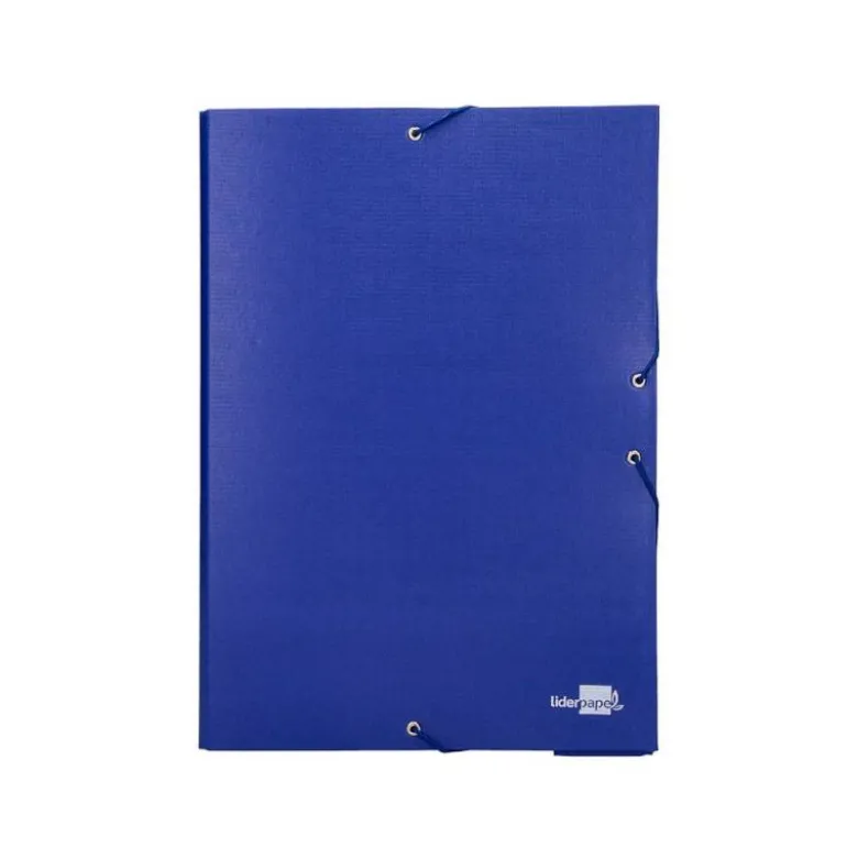 Carpeta de proyectos Liderpapel de carton con gomas Paper Coat lomo 70 mm azul