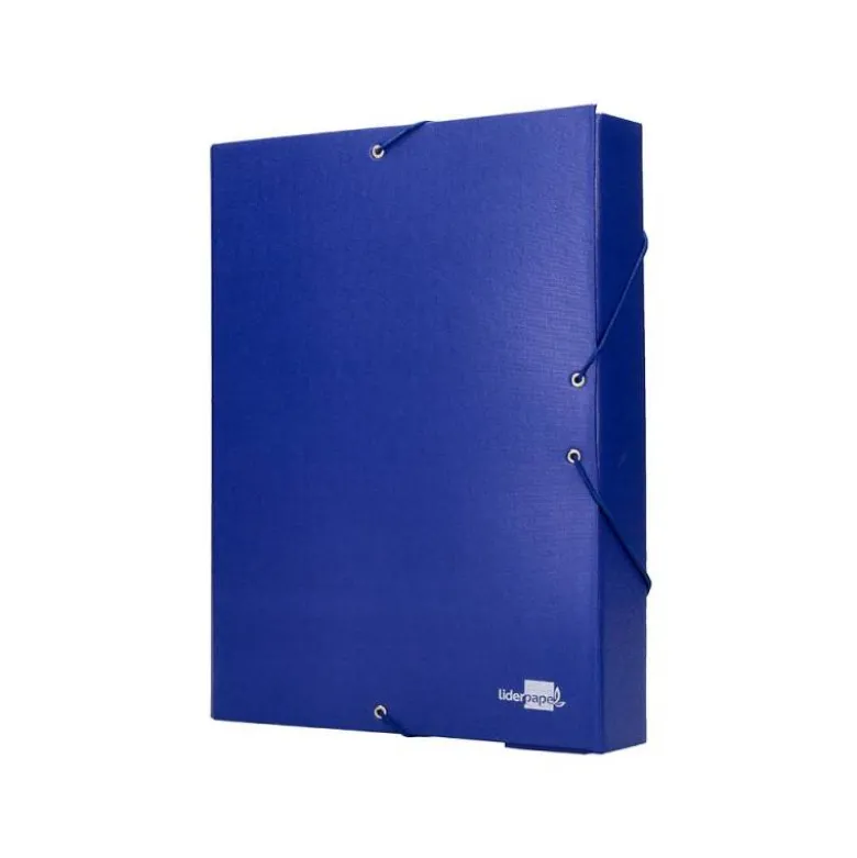 Carpeta de proyectos Liderpapel de carton con gomas Paper Coat lomo 70 mm azul