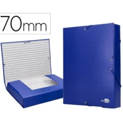Carpeta de proyectos Liderpapel de carton con gomas Paper Coat lomo 70 mm azul