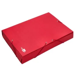 Carpeta de proyectos Liderpapel de carton con gomas Paper Coat lomo 70 mm rojo