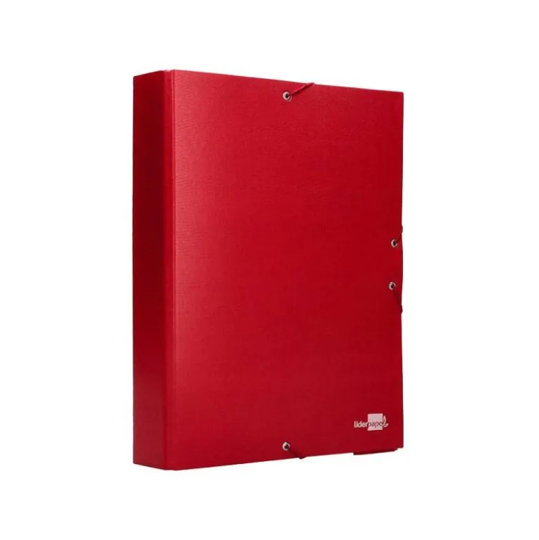 Carpeta de proyectos Liderpapel de carton con gomas Paper Coat lomo 70 mm rojo