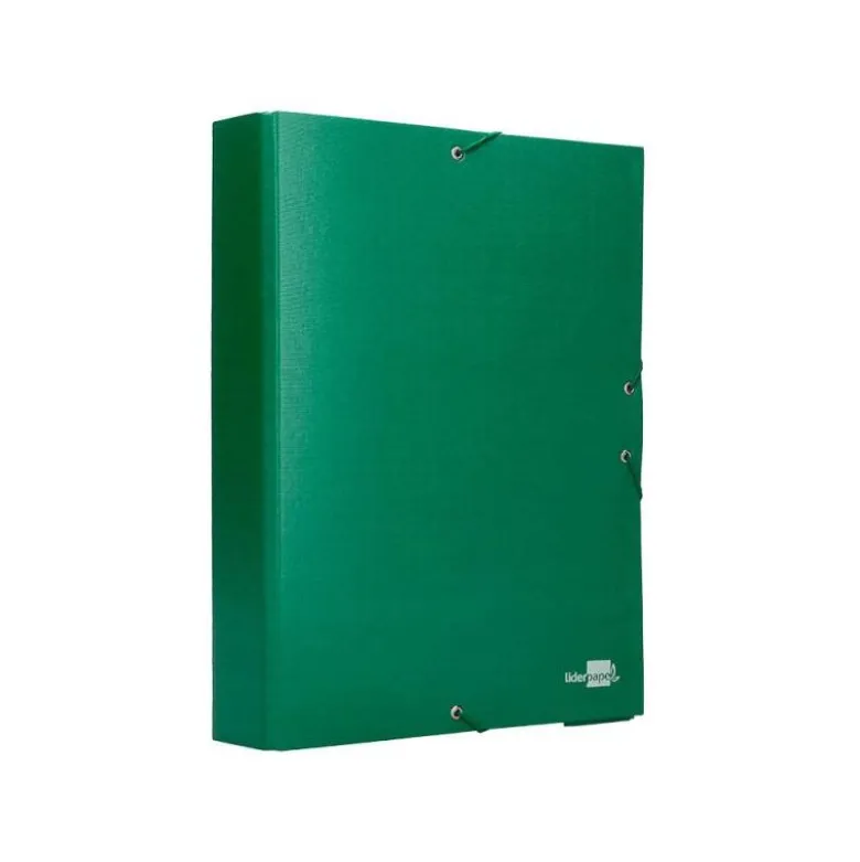 Carpeta de proyectos Liderpapel de carton con gomas Paper Coat lomo 70 mm verde