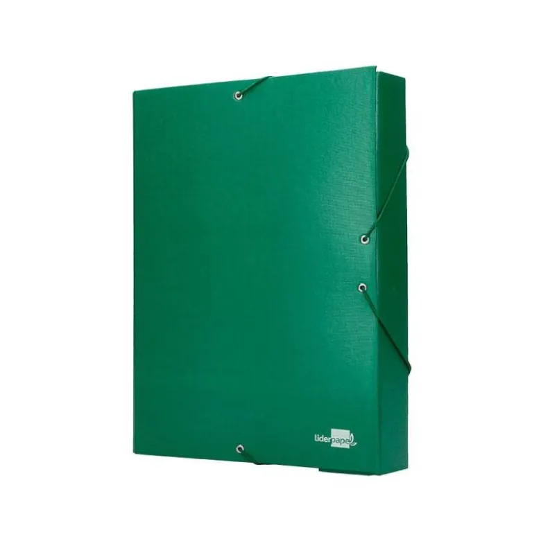 Carpeta de proyectos Liderpapel de carton con gomas Paper Coat lomo 70 mm verde