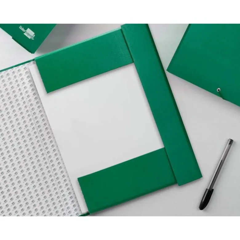 Carpeta de proyectos Liderpapel de carton con gomas Paper Coat lomo 70 mm verde