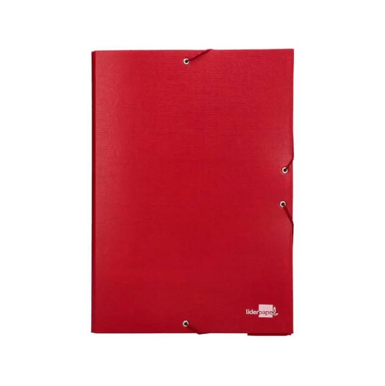 Carpeta de proyectos Liderpapel de carton con gomas Paper Coat lomo 50 mm rojo