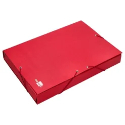 Carpeta de proyectos Liderpapel de carton con gomas Paper Coat lomo 50 mm rojo