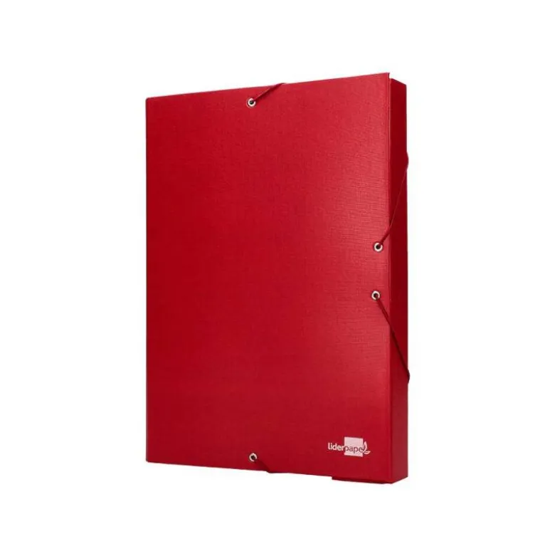 Carpeta de proyectos Liderpapel de carton con gomas Paper Coat lomo 50 mm rojo